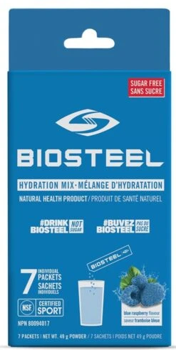 BioSteel High-Performance Sports Hydration Mix (7 Count) -Bauer Sales Store 630614 CAN 20Biosteel Hydration 20Mix Blue 20Raspberry 7CT Front