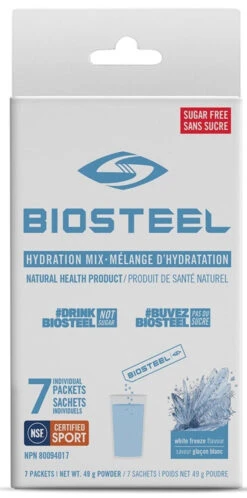 BioSteel High-Performance Sports Hydration Mix (7 Count) -Bauer Sales Store 630617 CAN 20Biosteel Hydration 20Mix White 20Freeze 7CT Front