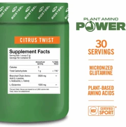 Biosteel Plant Amino Power (210g) -Bauer Sales Store BIO SuppFacts PlantAminoPower CitrustTwist 30Servings LAB RGB 883309415870 1194x e2965d53 9ea1 4316 8aac e6d6645fb532