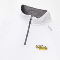 Spittin' Chiclets X UNRL Script Elite Quarter Zip -Bauer Sales Store UNRL 0001 SPITTIN CHICLETS SCRIPT ELITE QUARTER ZIP II white DETAIL 17cd84e1 0caf 4908 8a00 bf59e3860148